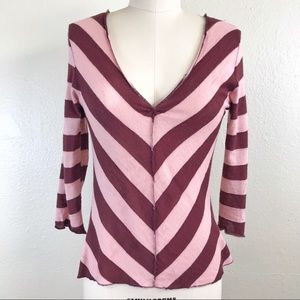 Ella Moss V-neck 3/4 Sleeve Top